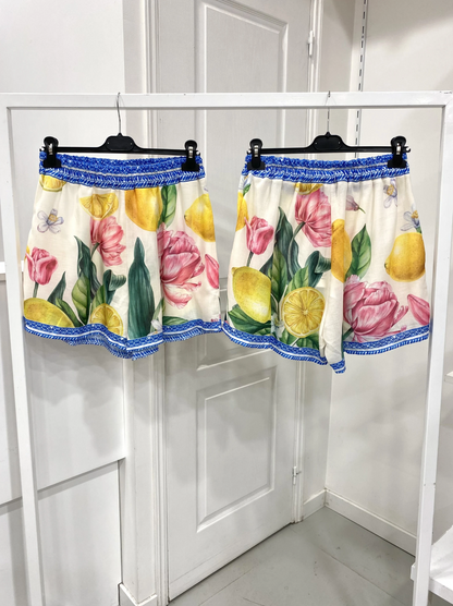 Short fleurs et agrumes