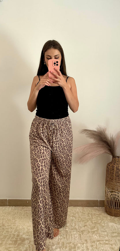 Pantalon imprimé léopard