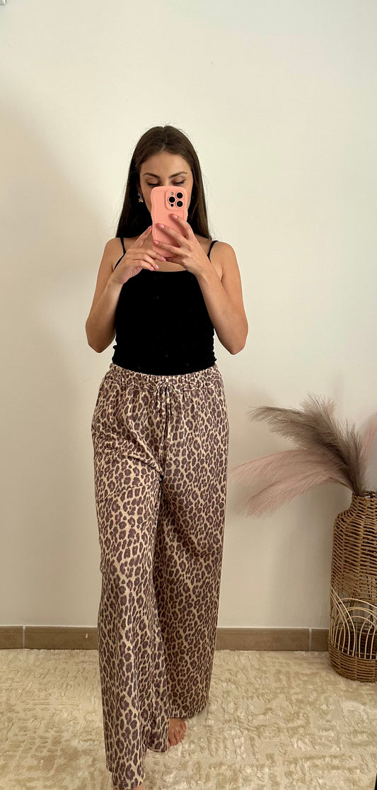 Pantalon imprimé léopard