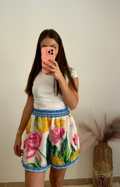 Short fleurs et agrumes