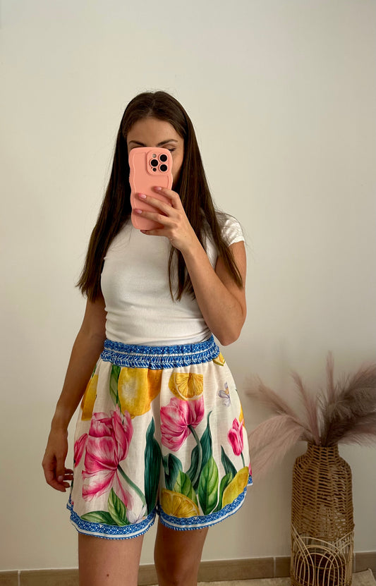 Short fleurs et agrumes