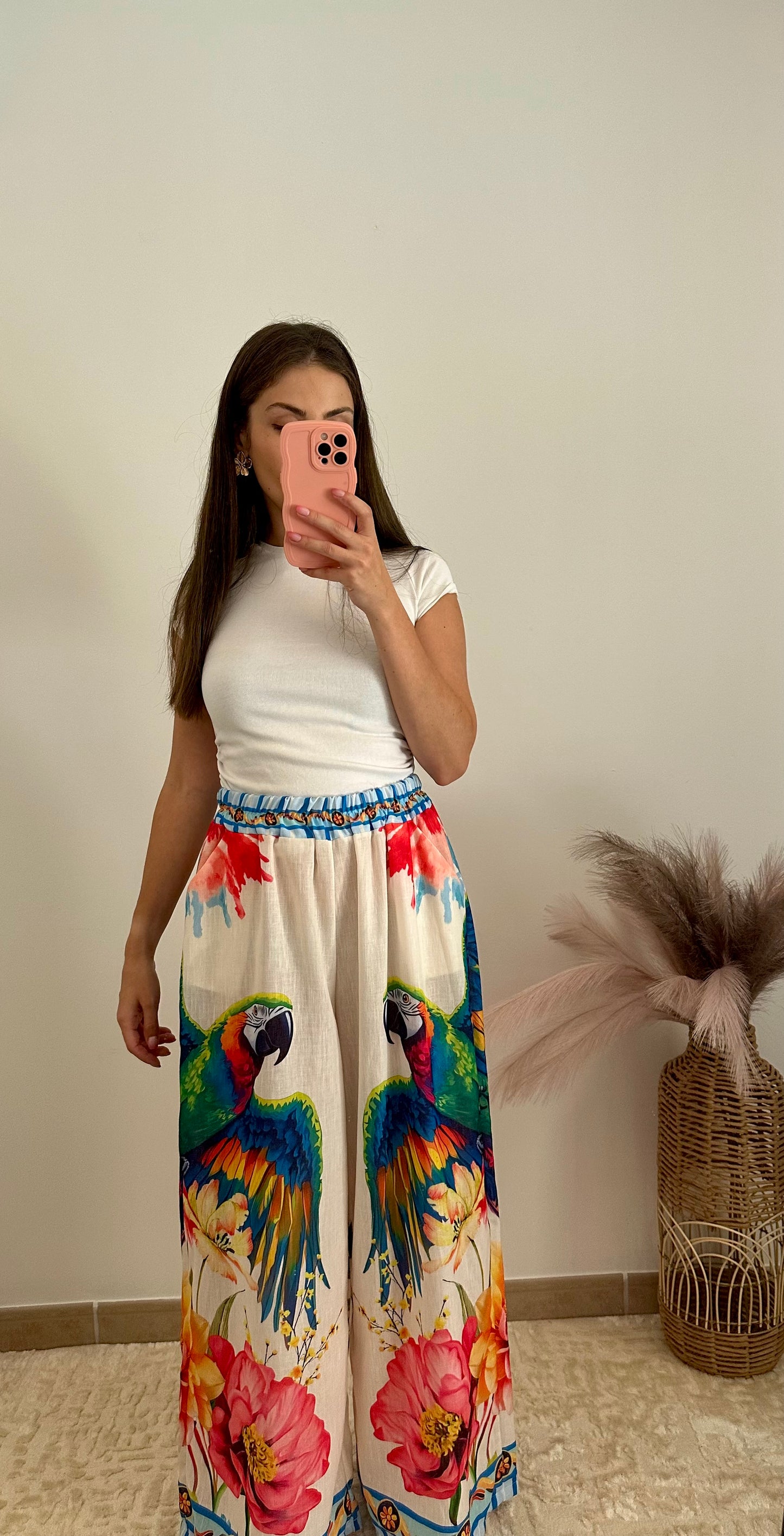Pantalon perroquets tropicaux