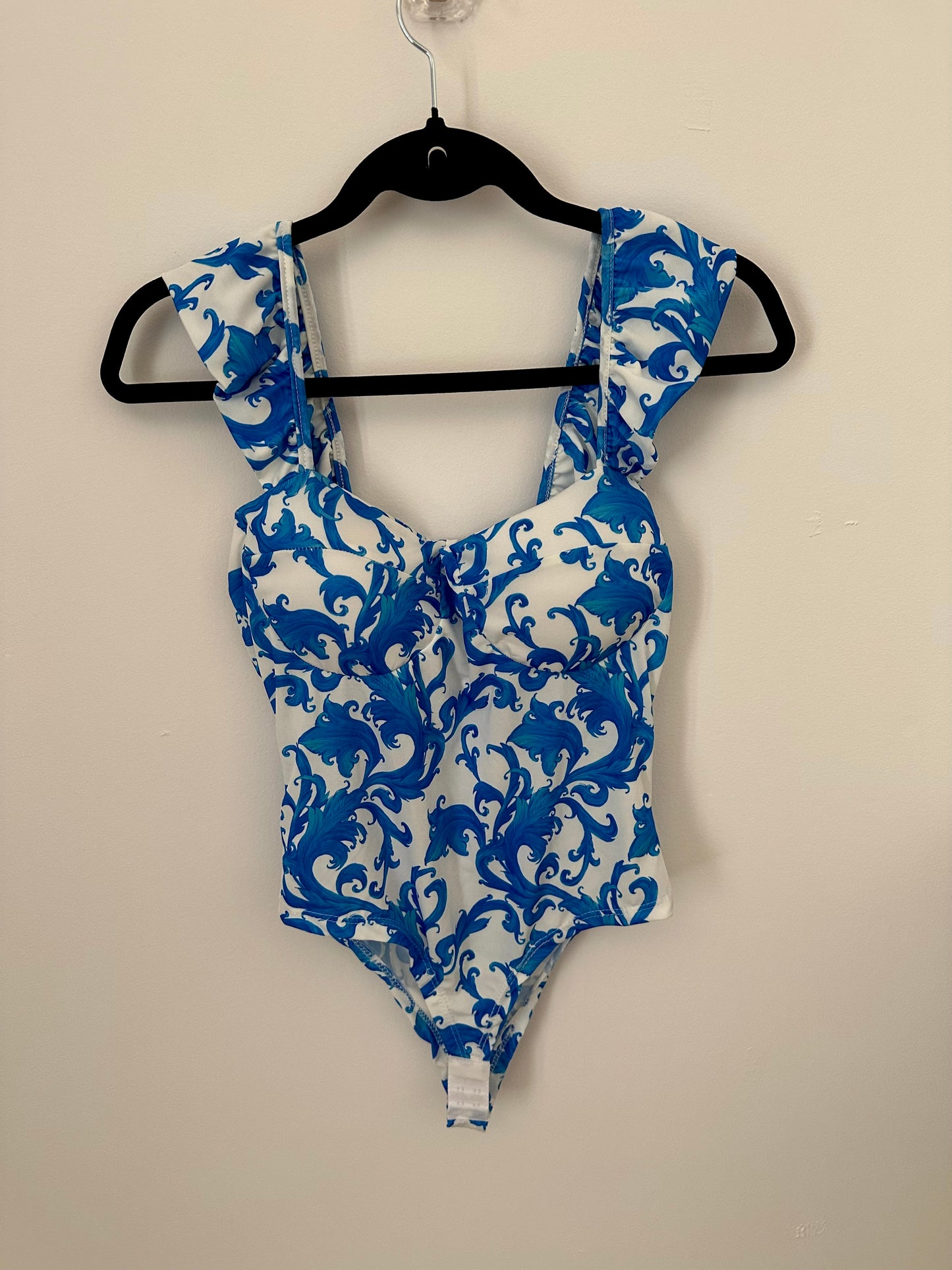 Body bleu et blanc