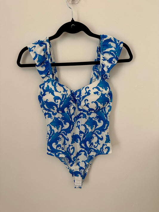 Body bleu et blanc